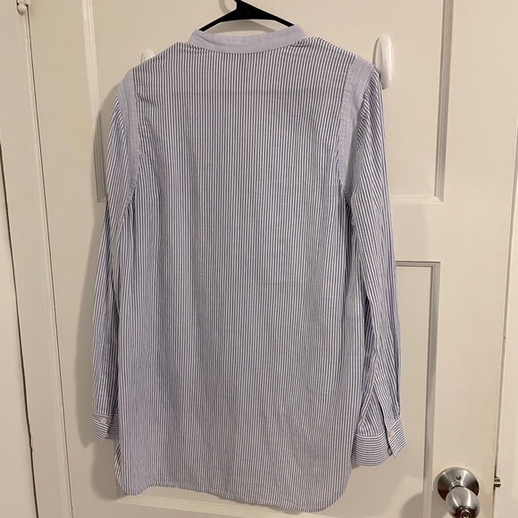 BCBGMAXAZRIA Blue & White Striped Tunic - Picture 1 of 2